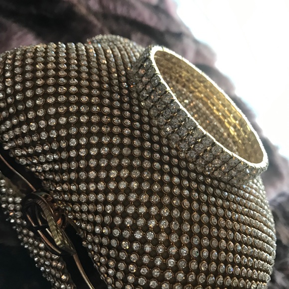 Gold Rhinestone stretch bracelet - Picture 4 of 4